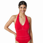 Sustainable, adaptable swimwear, ideal for post-mastectomy and prosthesis. UV-protected, stylish comfort for all. Discover La Versatile One-Piece by ikonō.