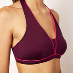 Ikonō La Versatile bikini in aubergine with a classic bottom. Designed for comfort and support, this stylish and inclusive swimwear features eco-friendly materials and a soft, supportive bra. Ideal for all body types, including post-surgery swimwear needs. A perfect combination of elegance and confidence. #BeWhatMovesYou