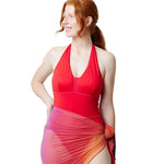 A pareo made from an ecological Oeko-tex certified tulle. Easy to tie, around the waist and hips, around the shoulders or even as a head cover.